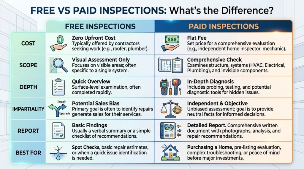 Free vs Paid Inspections: What's the Difference?