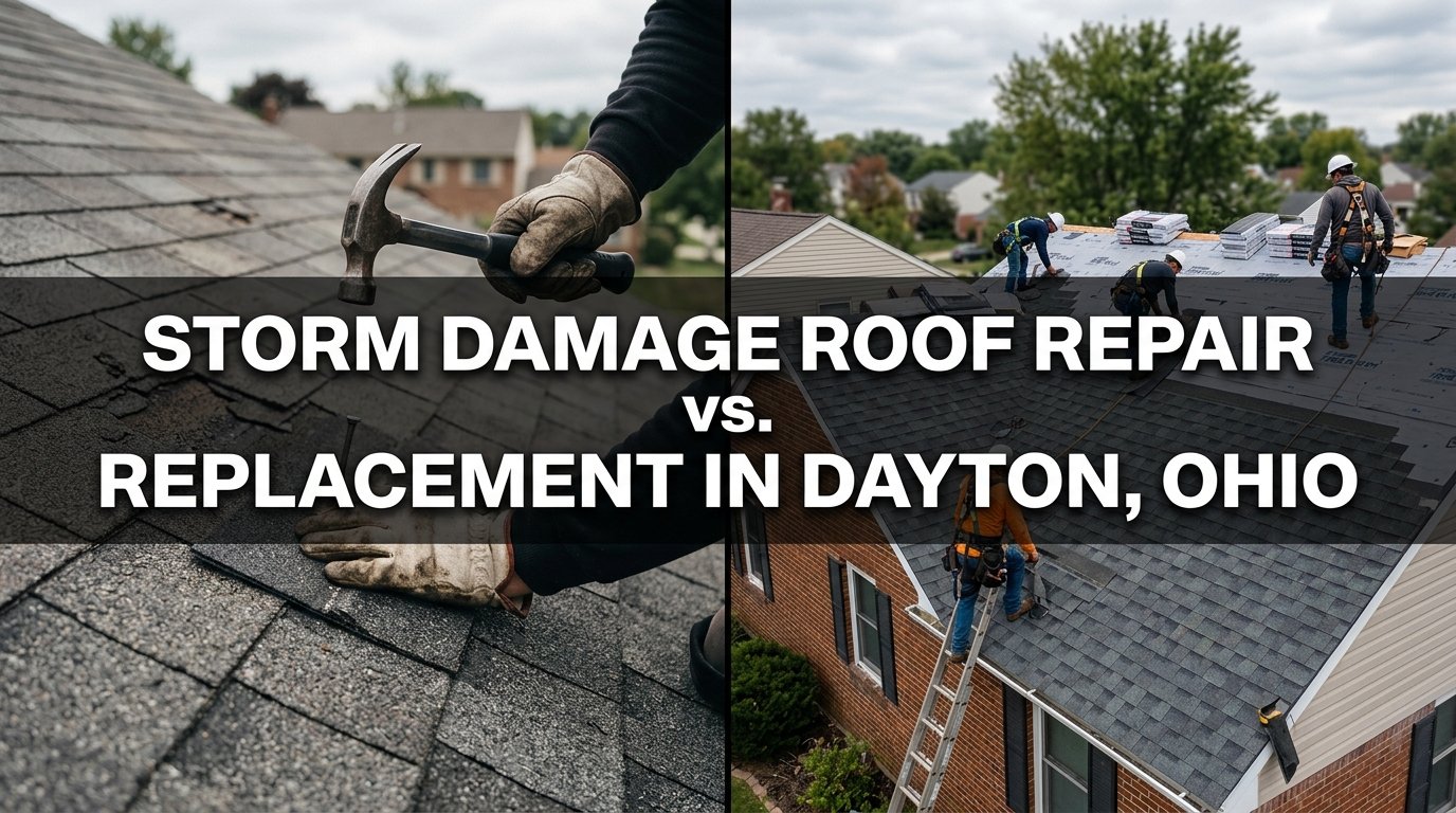 Storm Damage Roof Repair vs. Replacement in Dayton, Ohio